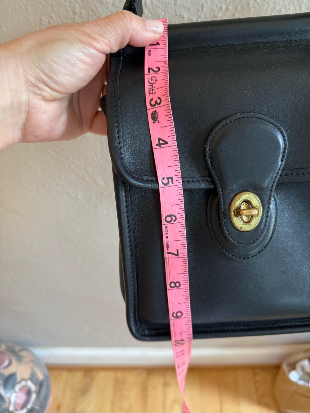 Coach Murphy Black Leather Turnlock Crossbody Bag - Picture 8 of 13